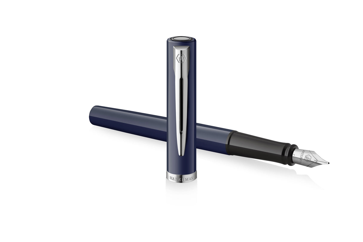 Waterman Pluma Estilográfica Impression Azul Lack Ct F Azul Caja De Regalo