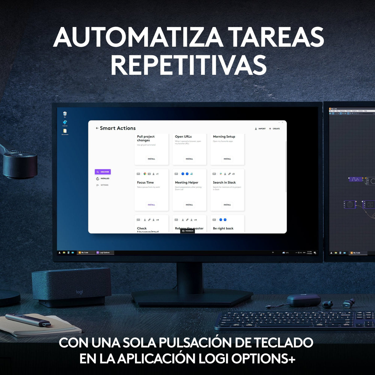 EAN 5099206112452 - Logitech 920-011610 teclado Ratón incluido Oficina RF Wireless + Bluetooth QWERTY Español Grafito imagen 10