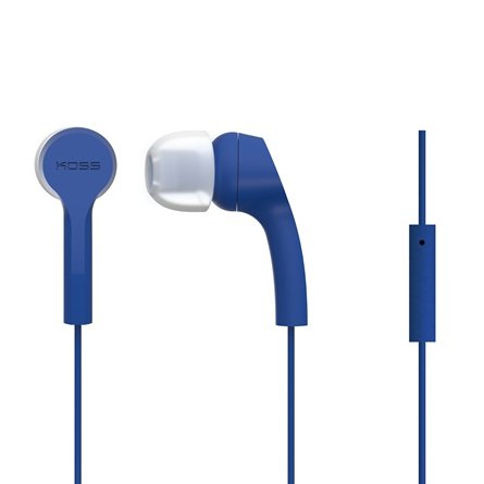 Auriculares Koss Keb9ib Intrauditivos, 3,5 Mm (1/8 Pulgadas), Micrófono, Azul