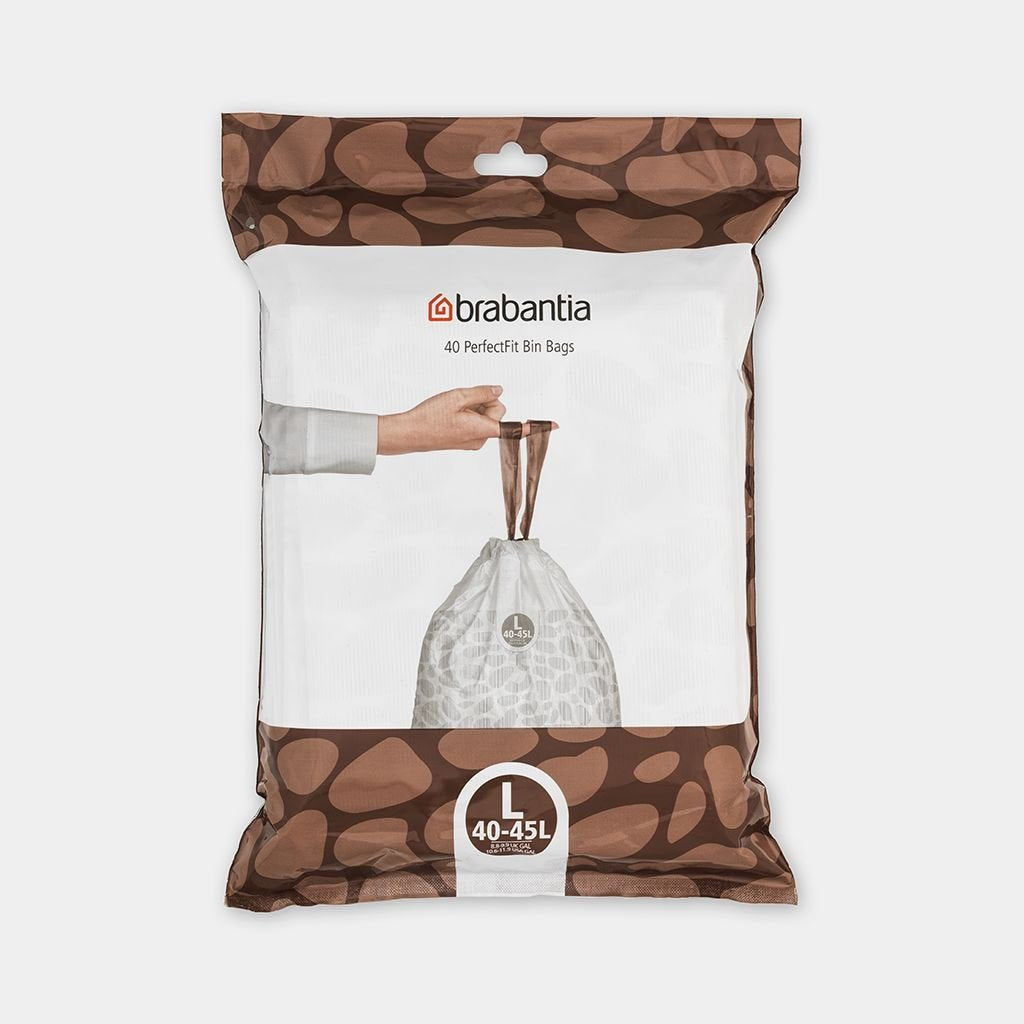 EAN 8710755138645 - Brabantia 138645 bolsa para basura 45 L Blanco 40 pieza(s) imagen 1