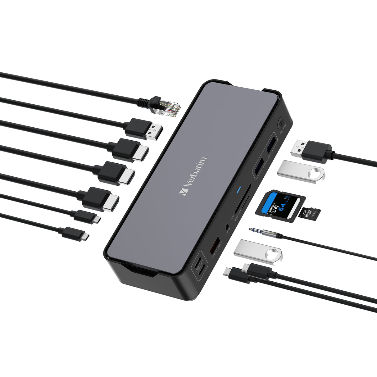 EAN 0023942321712 - Verbatim CDS-15 Alámbrico USB 3.2 Gen 1 (3.1 Gen 1) Type-C Negro, Gris imagen 5
