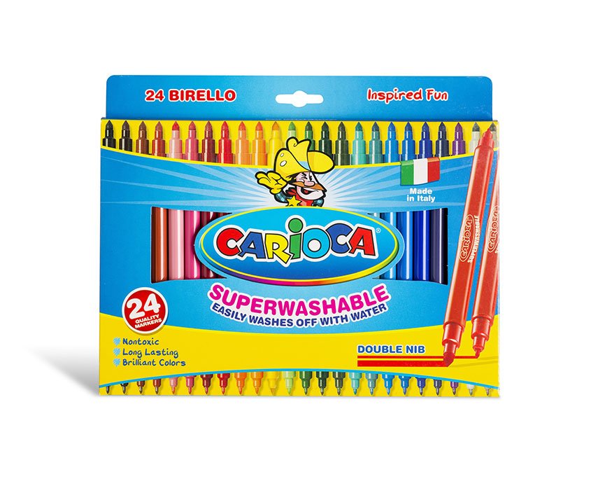EAN 8003511415211 - Carioca Birello rotulador Fino/Medio Multicolor 24 pieza(s) imagen 1