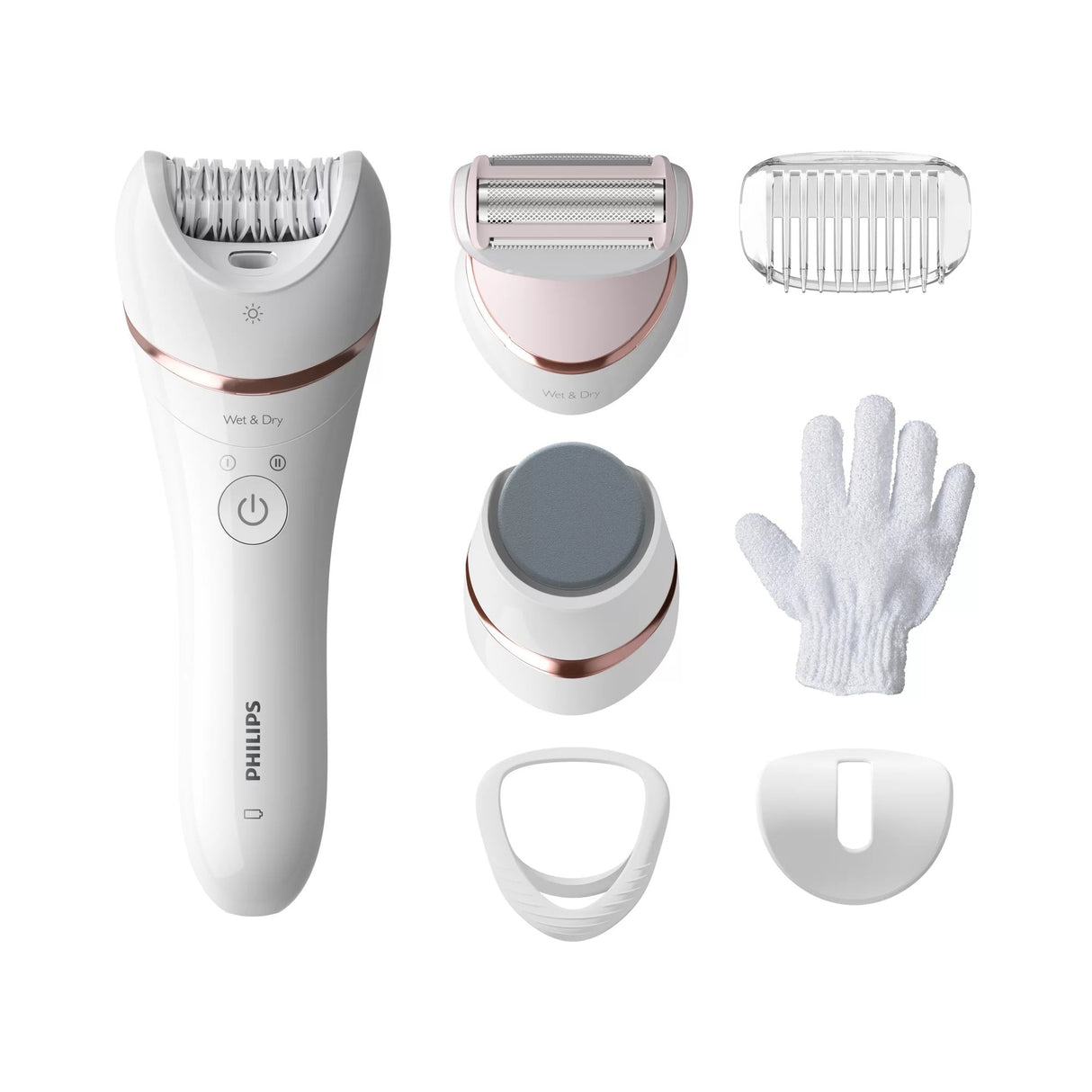 EAN 8710103935520 - Philips 8000 series BRE730/10 depiladora 32 pinzas Rosa, Blanco imagen 1