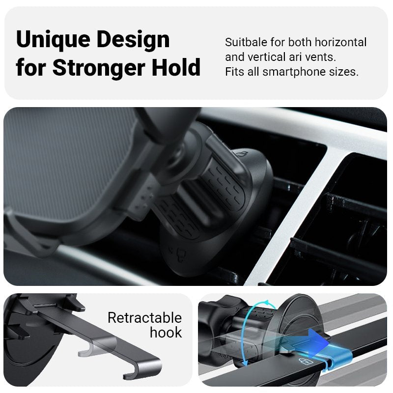 Carclip Air Vent - Uniwersalny Uchwyt Samochodowy Na Kratke Nawiewu