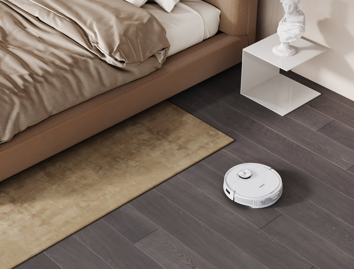 Robot Aspirador Ecovacs Deebot Ozmo T9+ Blanco Con Estación De Vaciado Automático