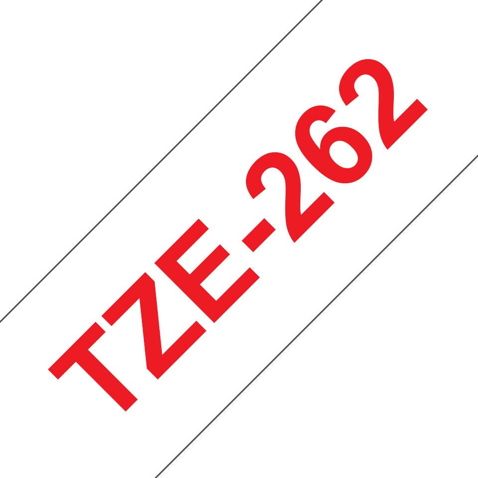 EAN 4977766685573 - Brother TZE-262 cinta para impresora de etiquetas Rojo sobre blanco imagen 1