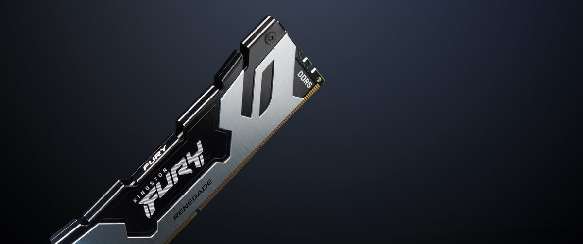 Memoria Kingston Fury 24 Gb 24x1gb Ddr5-8800, Ram Plateado/Negro, Kf588cu42rs-24, Renegade, Intel Xmp Kf588cu42rs-24