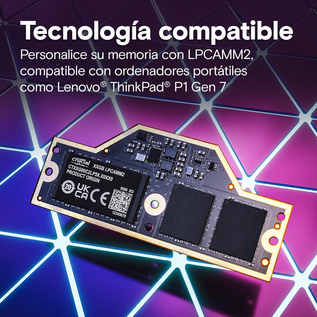 EAN 0649528945969 - Crucial CT64G75C2LP5X módulo de memoria 64 GB 1 x 64 GB LPDDR5X 7500 MT/s 262-pin LPCAMM2 imagen 4