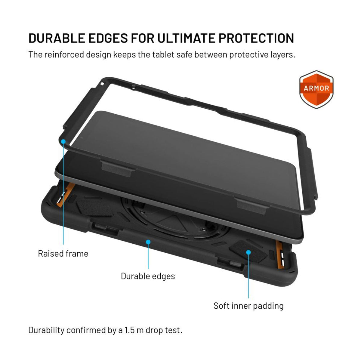 Fixed Rugged Tab Case For Apple Ipad 10,9" 11", Black