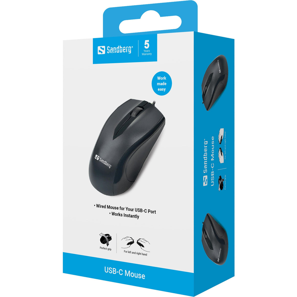 EAN 5705730631047 - Sandberg 631-04 ratón Universal Ambidextro USB Tipo C Óptico 1200 DPI imagen 3