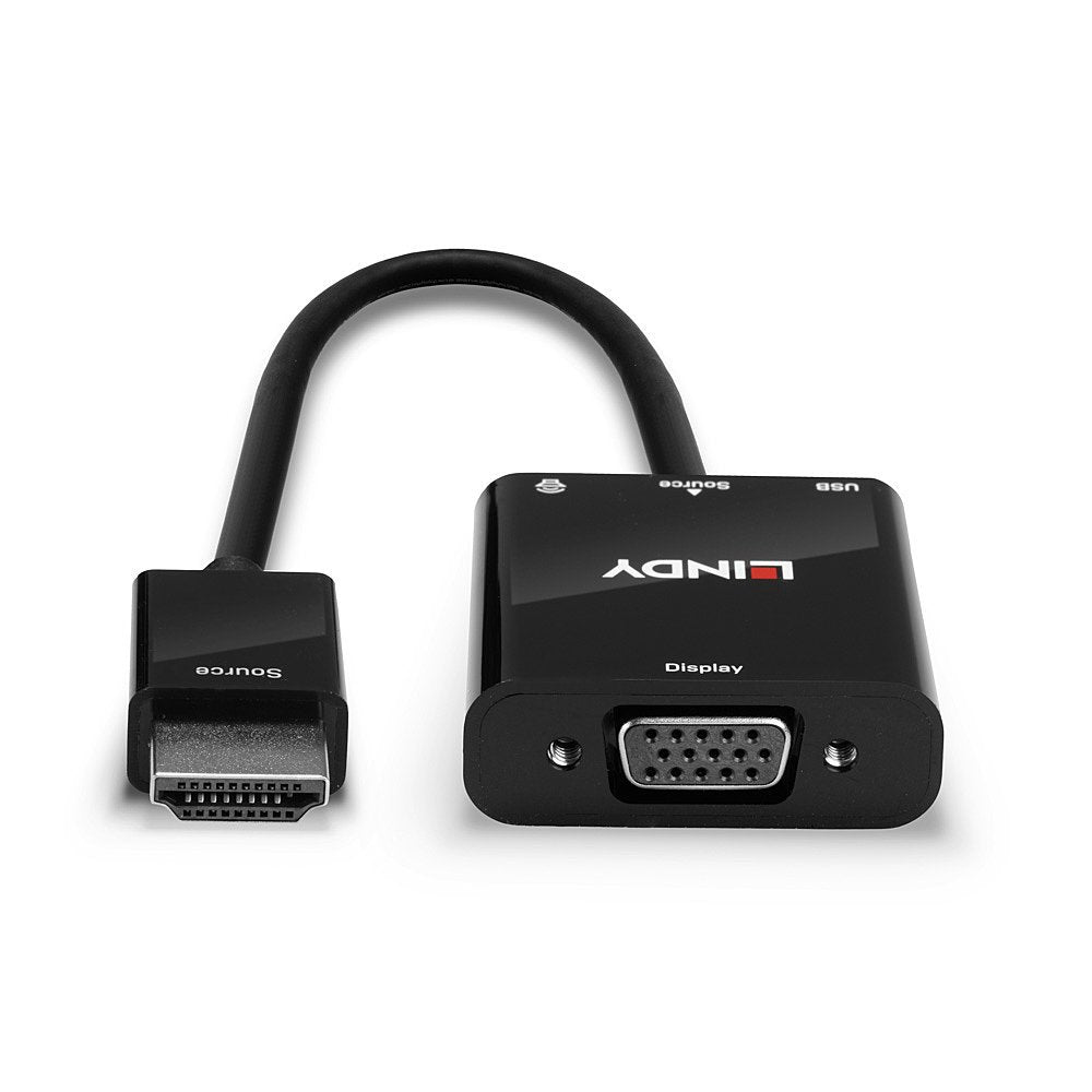 EAN 4002888382854 - Lindy 38285 adaptador de cable de vídeo 0,1 m HDMI tipo A (Estándar) VGA (D-Sub) Negro imagen 4