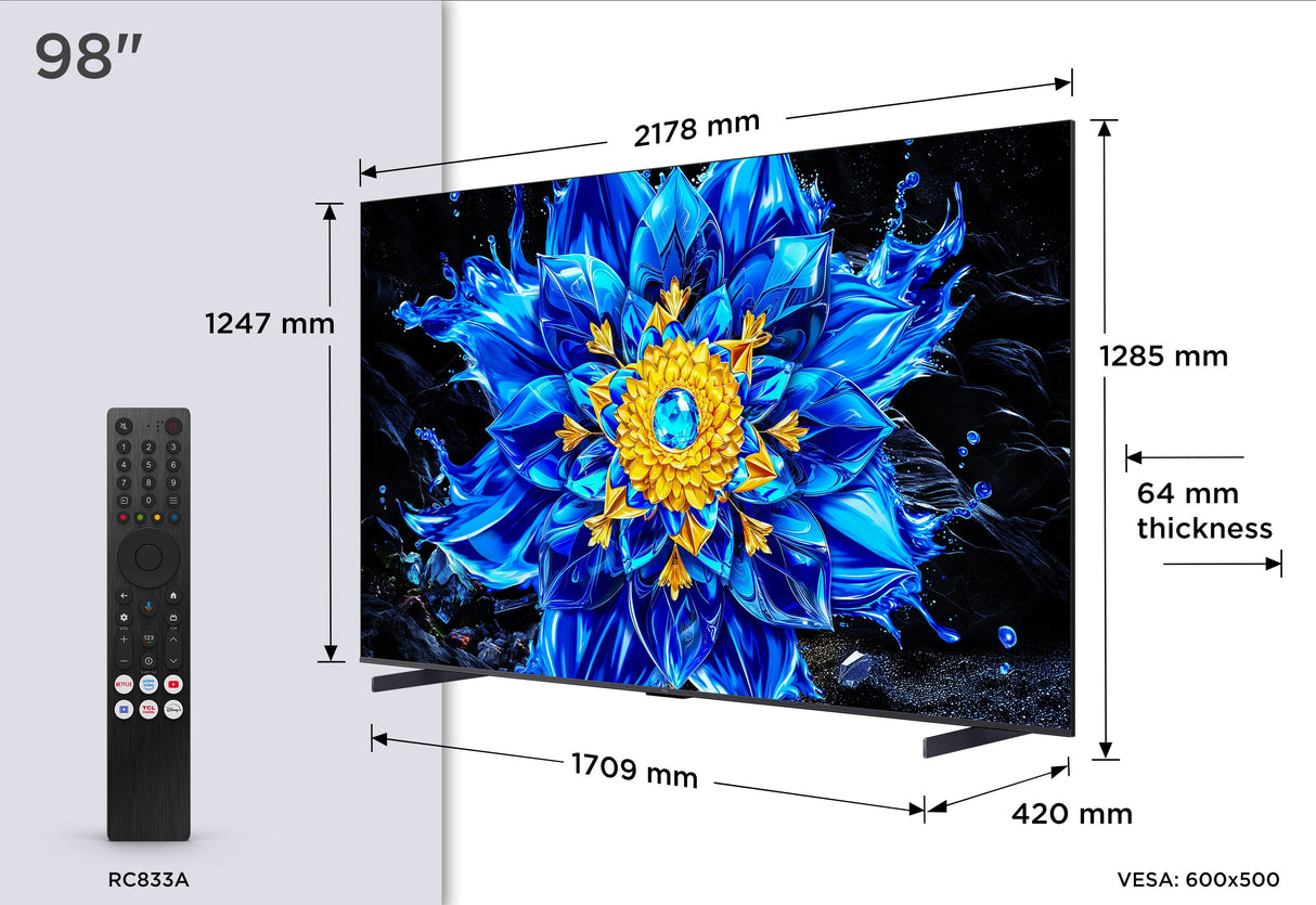 EAN 5901292530167 - TCL P8L 98P8L Televisor 2,49 m (98") 4K Ultra HD Smart TV Wifi Negro 1000 cd / m² imagen 4