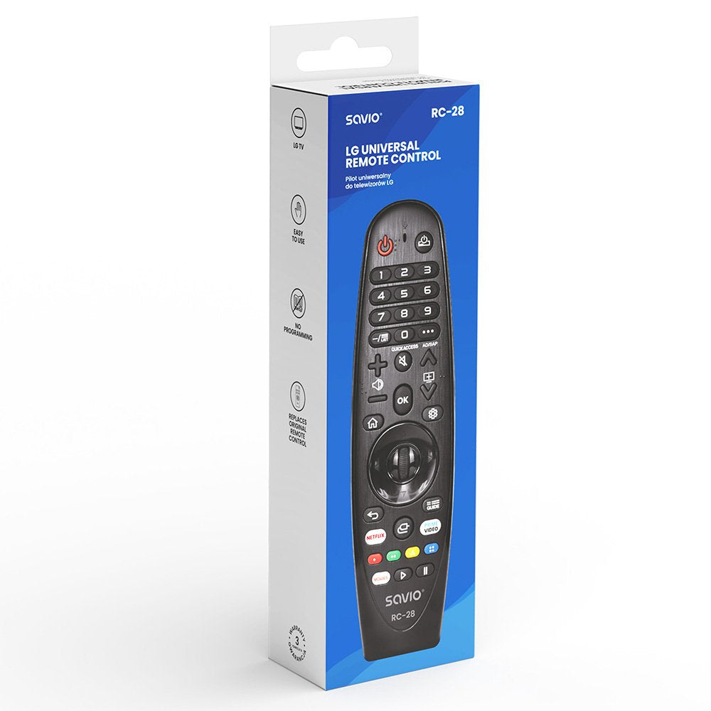 Mando A Distancia Universal / De Repuesto Para Tv Lg Smart Tv Savio Rc-28