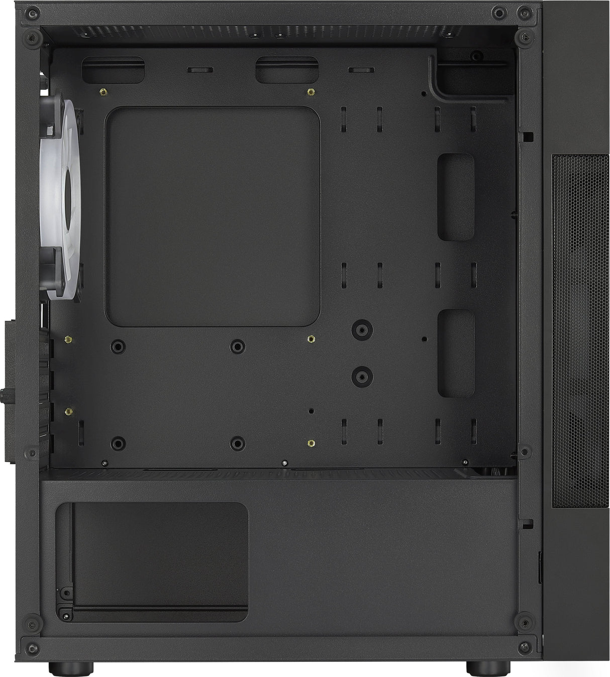 Caja Pc Aerocool Atomic Lite V1 Mini-Tower, Frgb, Vidrio Templado - Negro