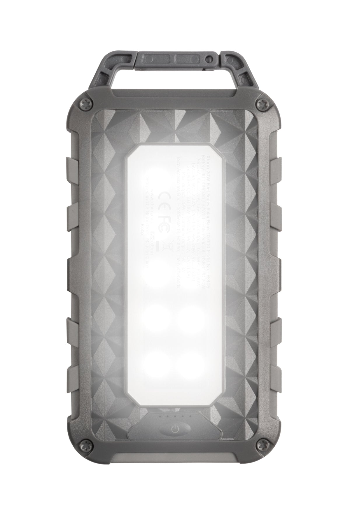 Powerbank Solar 10000mah Xtorm Fs405 Gris Oscuro Y Azul