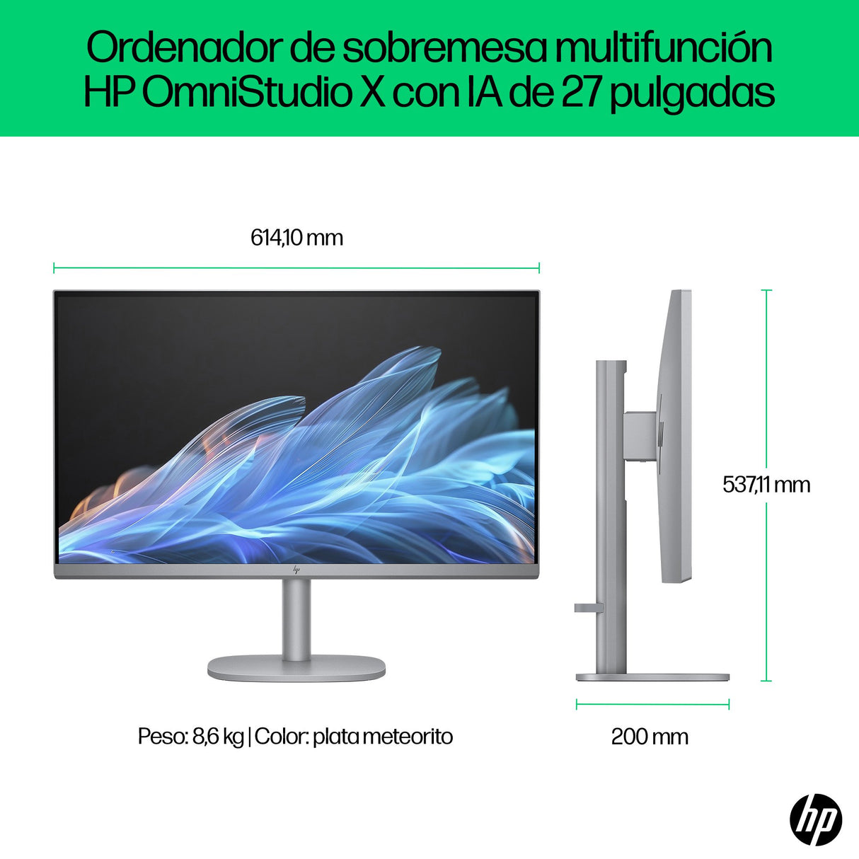 EAN 0198990175553 - HP OmniStudio X 27-cs0011ns Intel Core Ultra 5 125H 68,6 cm (27") 1920 x 1080 Pixeles PC todo en uno 16 G imagen 6