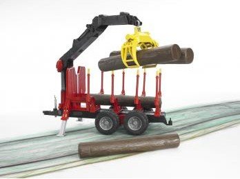 Bruder Remolque Con Grua Forestal - Escala 1:16 02252