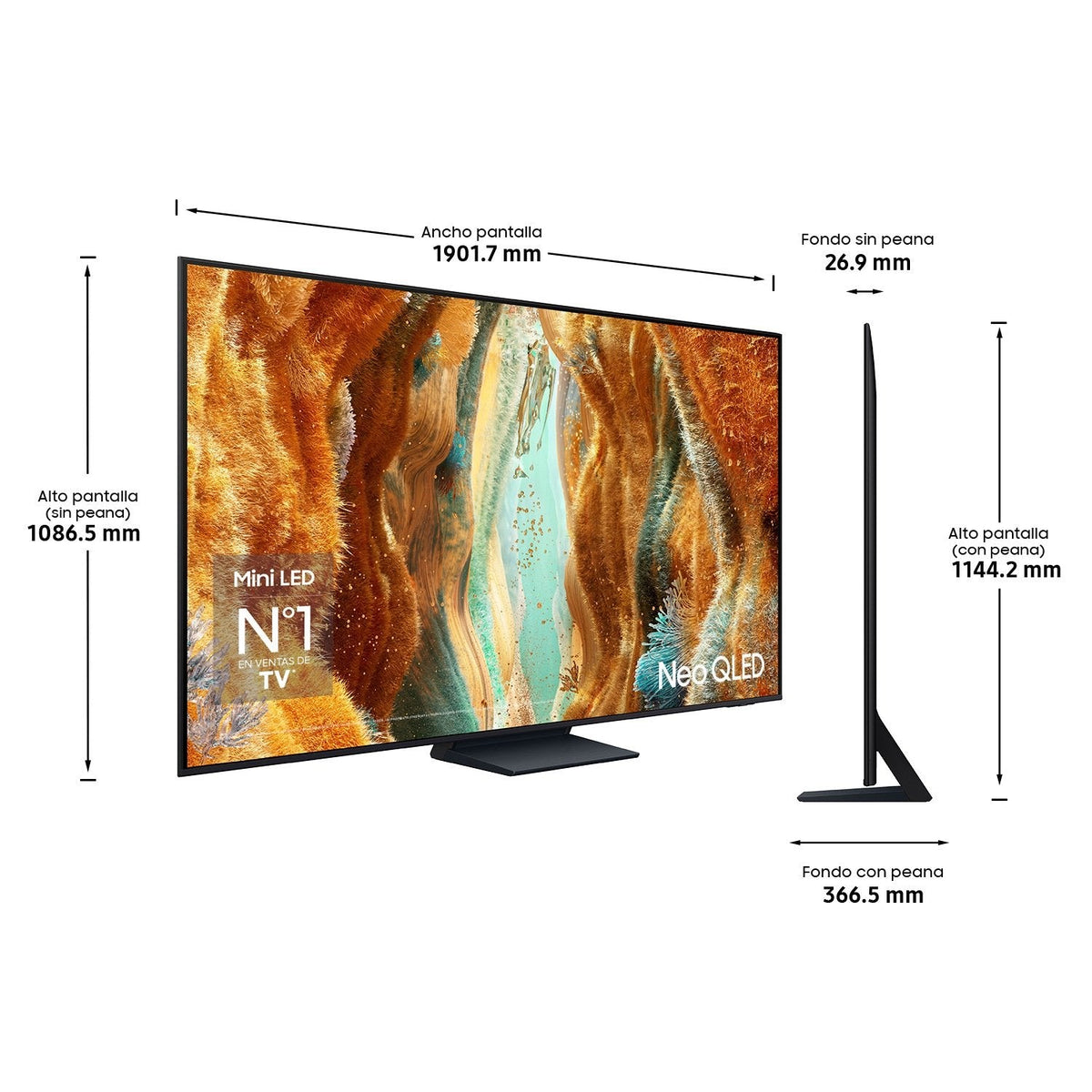 Samsung Tq85qn74fat 85" 4k Ultra Hd Neo Qled Ia - Televisor