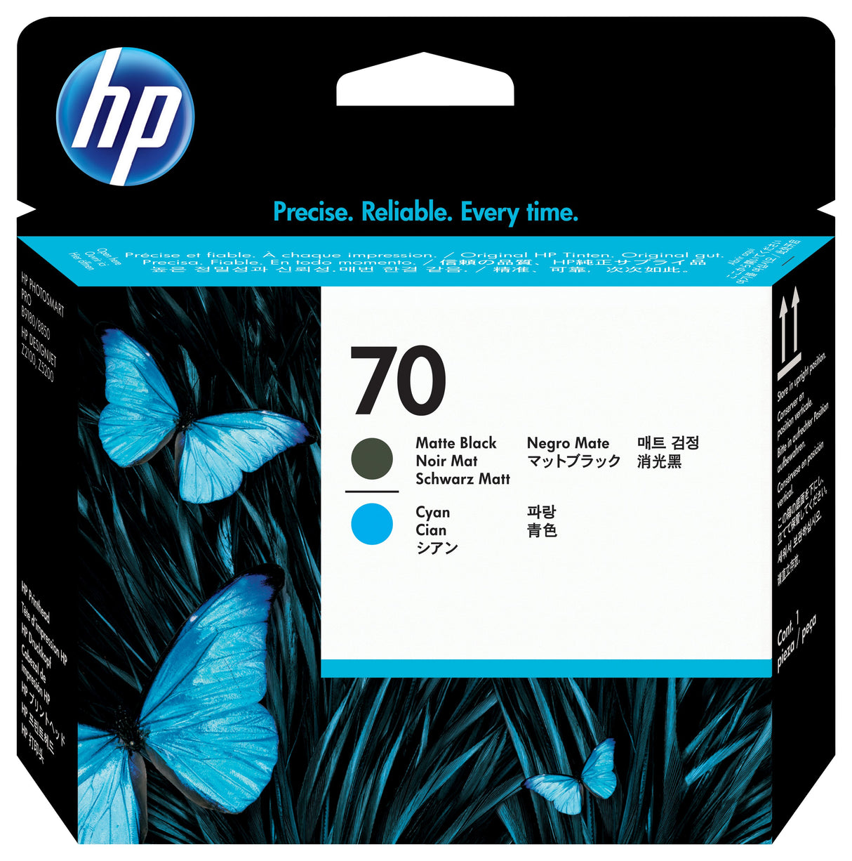 EAN 0882780390751 - HP 70 Matte Black and Cyan DesignJet Printhead cabeza de impresora Inyección de tinta térmica imagen 3