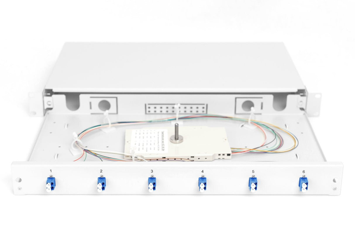 Digitus Caja De Empalme De Fibra Óptica, Equipada, Lc, Os2 - 1u - 19"