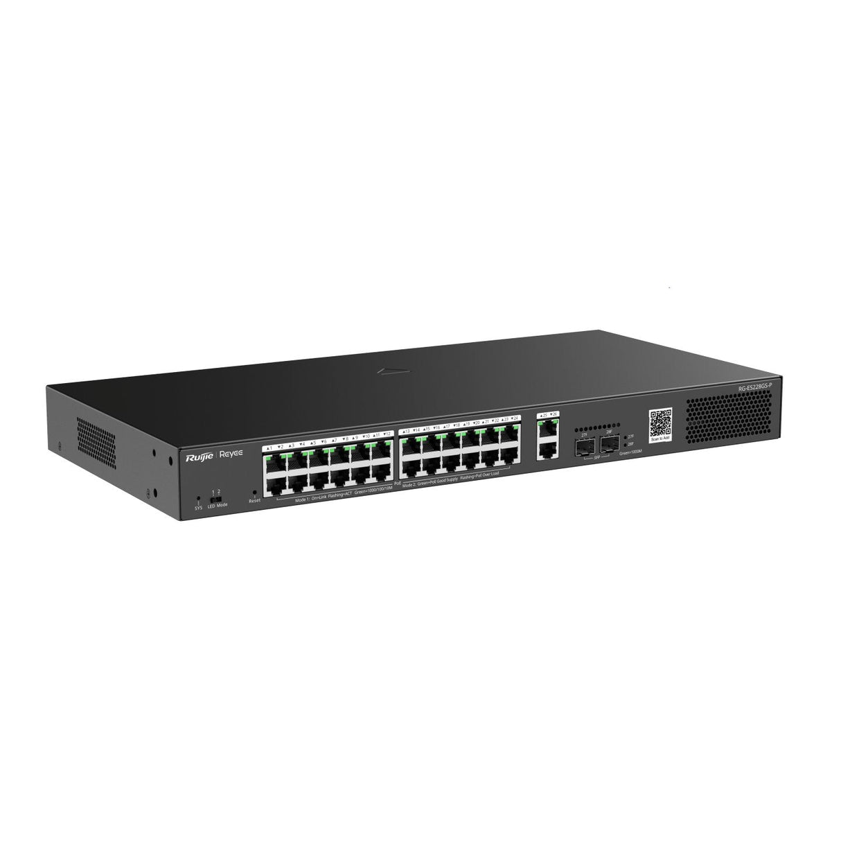 28-Port Gigabit Smart Cloud Managed Poe Switch, 24x Gbit Poe+, 370w
