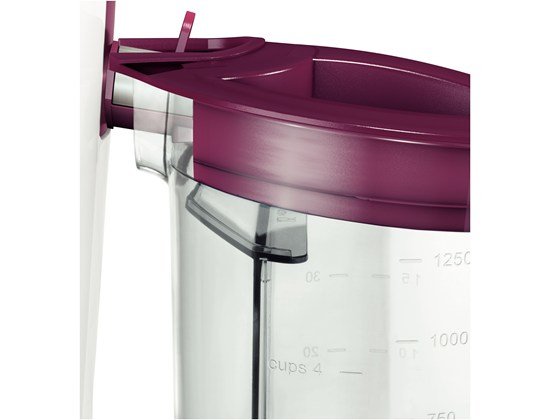 EAN 4242002812090 - Bosch MES25C0 exprimidor Licuadora centrífuga 700 W Cereza (fruta), Transparente, Blanco imagen 4
