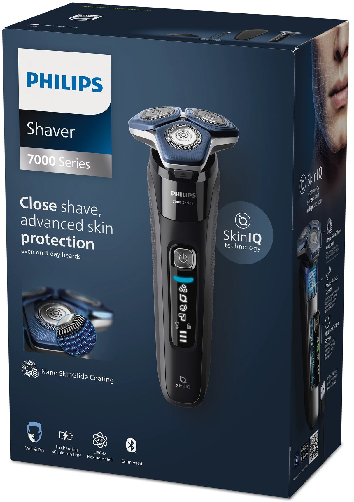 EAN 8720689008167 - Philips SHAVER Series 7000 S7886/35 afeitadora Máquina de afeitar de rotación Recortadora Negro imagen 5