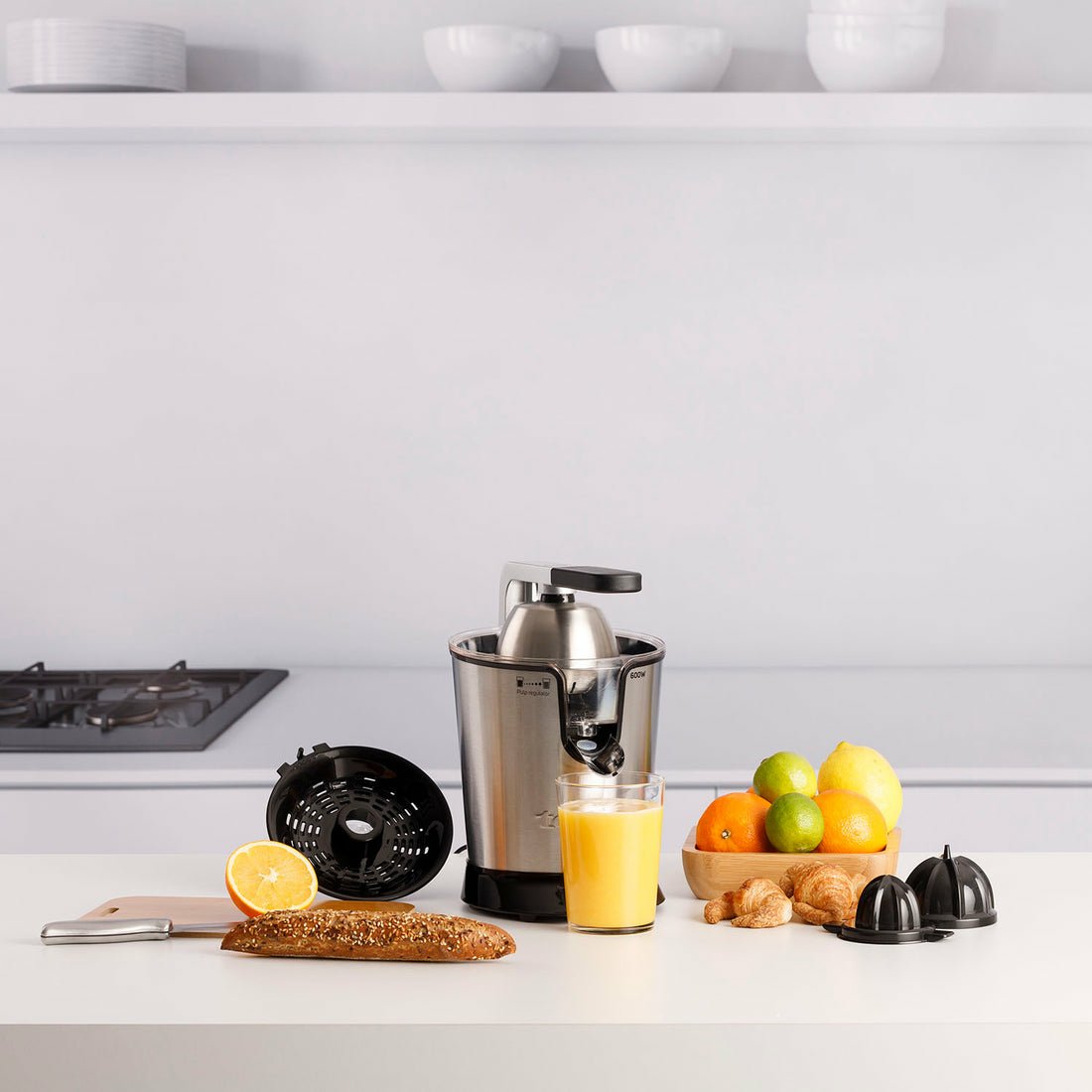 EAN 8414234242693 - Taurus EASY PRESS 1000 LEGEND prensa de cítricos eléctricos 0,65 L 1000 W Negro, Acero inoxidable imagen 3