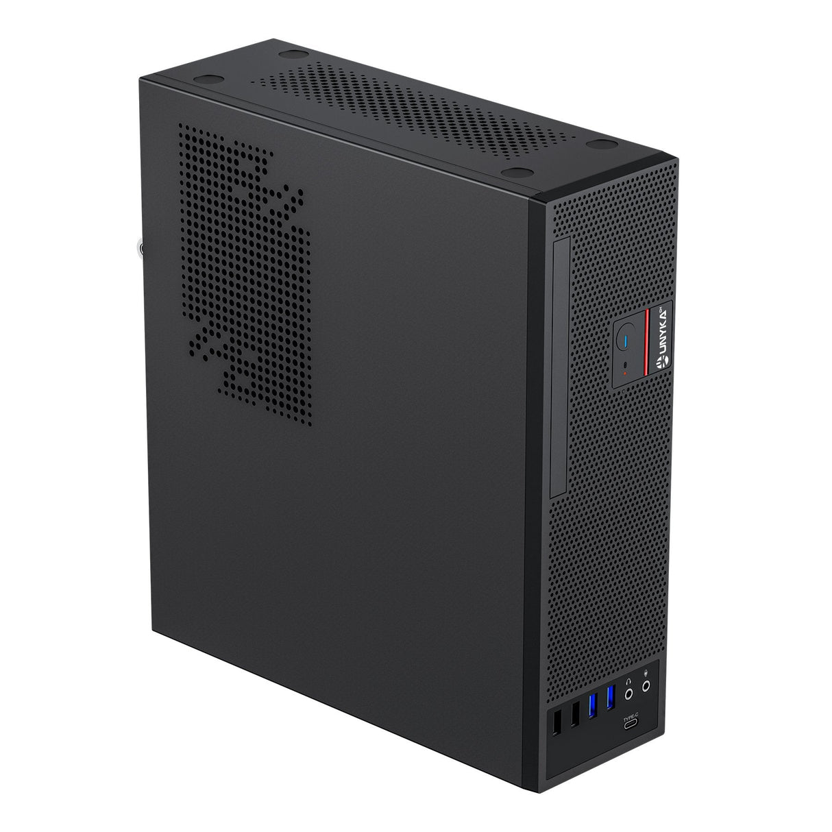 Caja Pc Unykach Uk3006 Slim Microatx Con Fuente De Alimentacion 150w - Tamaño Disco Soportado 2.5" - Usb-A 2.0/3., Usb-C Y