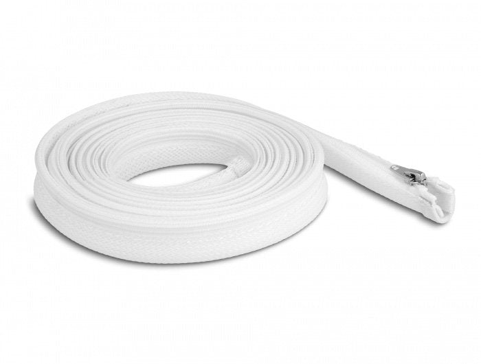 Geflechtschlauch Mit Reissverschluss Hitzebeständig 3 M X 20 Mm Weiss