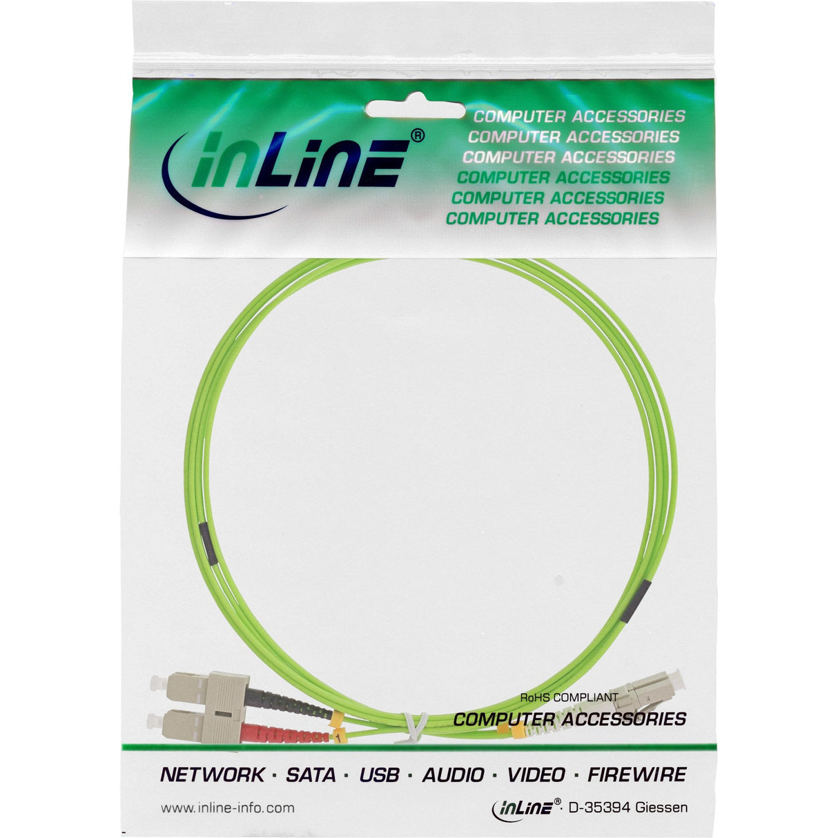 Cable Dúplex De Fibra Óptica Inline Lc/Sc 50/125?M Om5 5m