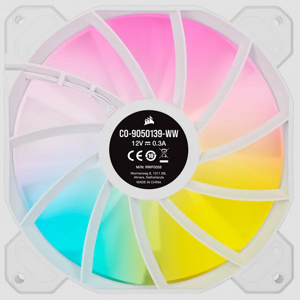 EAN 0840006637790 - Corsair SP140 RGB ELITE Carcasa del ordenador Ventilador 14 cm Blanco 2 pieza(s) imagen 5