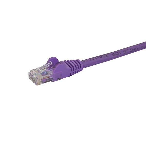 Cable De Red 5m Purpura Cat6 Cabl Ethernet Gigabit Sin Enganches