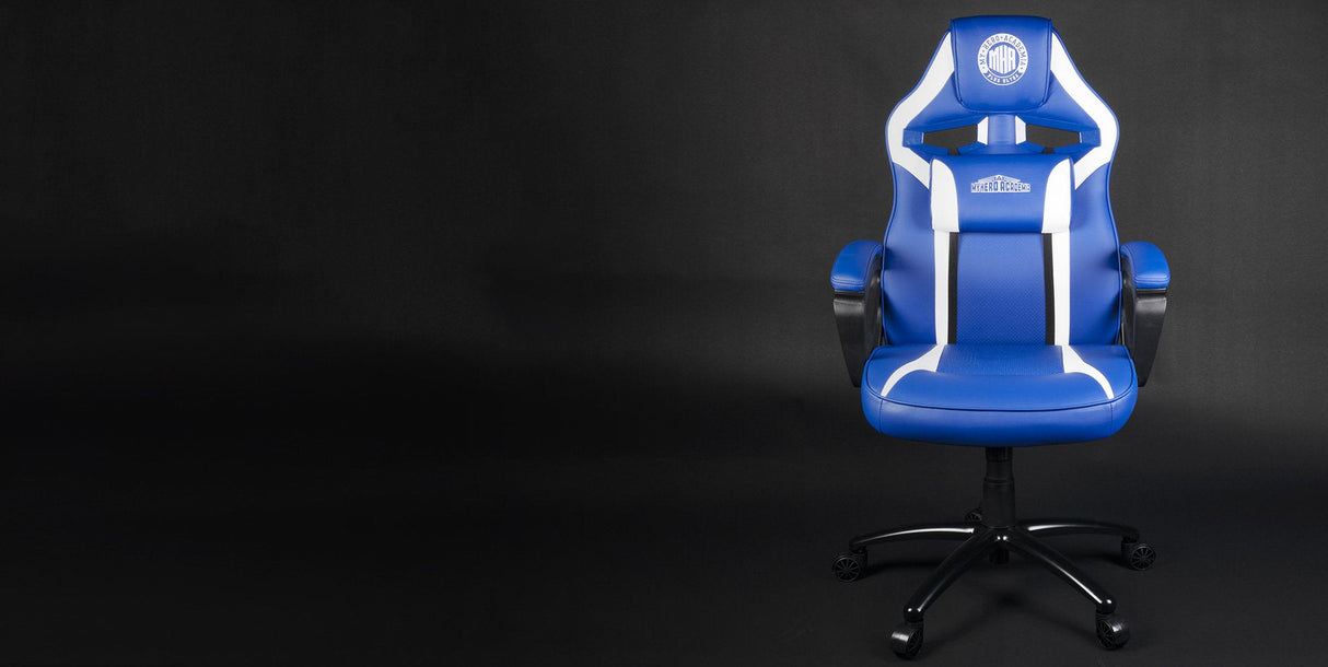 Silla Gamer Konix Mha Gran Comodidad Y Ergonomia Inclinacion Hasta 15º Color Azul Y Blanco Kon Chair Mha