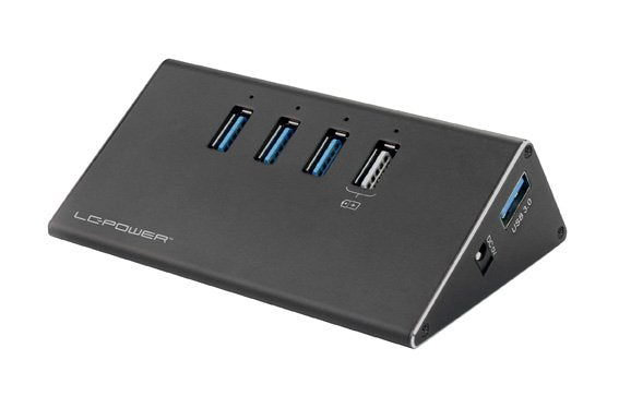Lc-Power Lc-Hub-Alu-2b-4 Hub De Interfaz Usb 3.2 Gen 1 (3.1 Gen 1) Type-A 5000 Mbit/S Negro