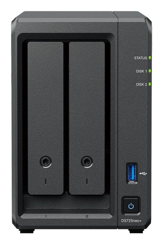 Servidor Nas Ds725ne+ 2x0hdd 2,6ghz 1x4gb Ddr4 1x1gbe 2,5gbe