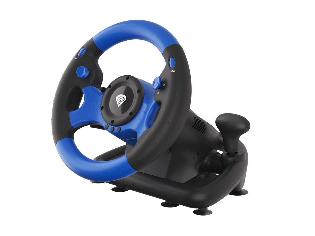 EAN 5901969425376 - GENESIS Seaborg 350 Negro, Azul USB Volante + Pedales Nintendo Switch, PC, PlayStation 4, Playstation 3, imagen 4