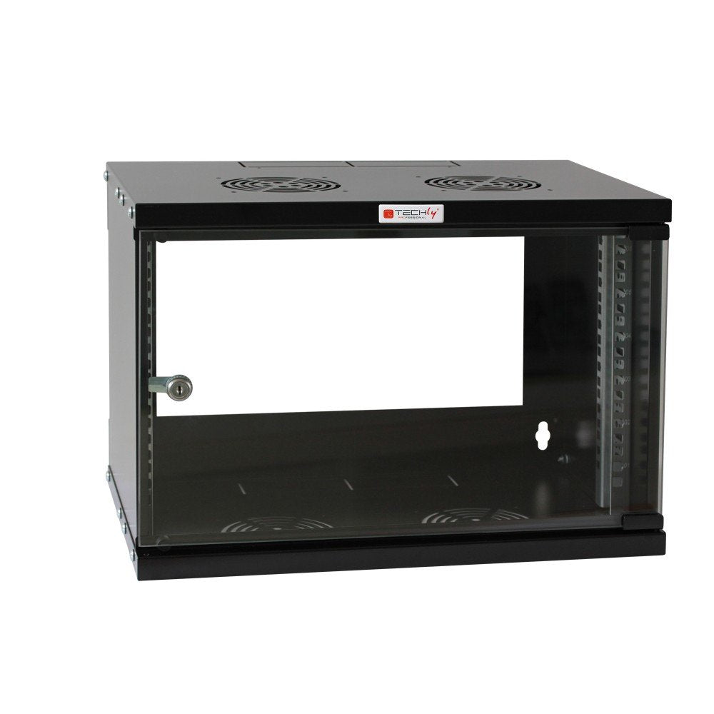 EAN 8054529023608 - Techly I-CASE EL-1006B45 armario rack 6U Bastidor de pared Negro imagen 3