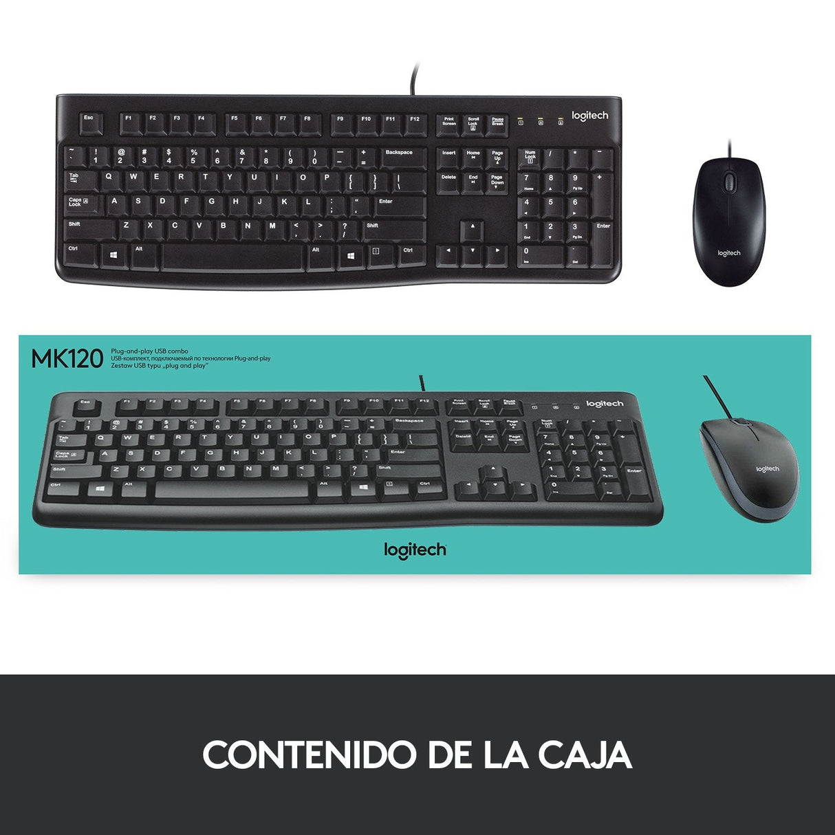 EAN 5099206020580 - Logitech 920-002550 teclado Ratón incluido USB QWERTY Español Negro imagen 14