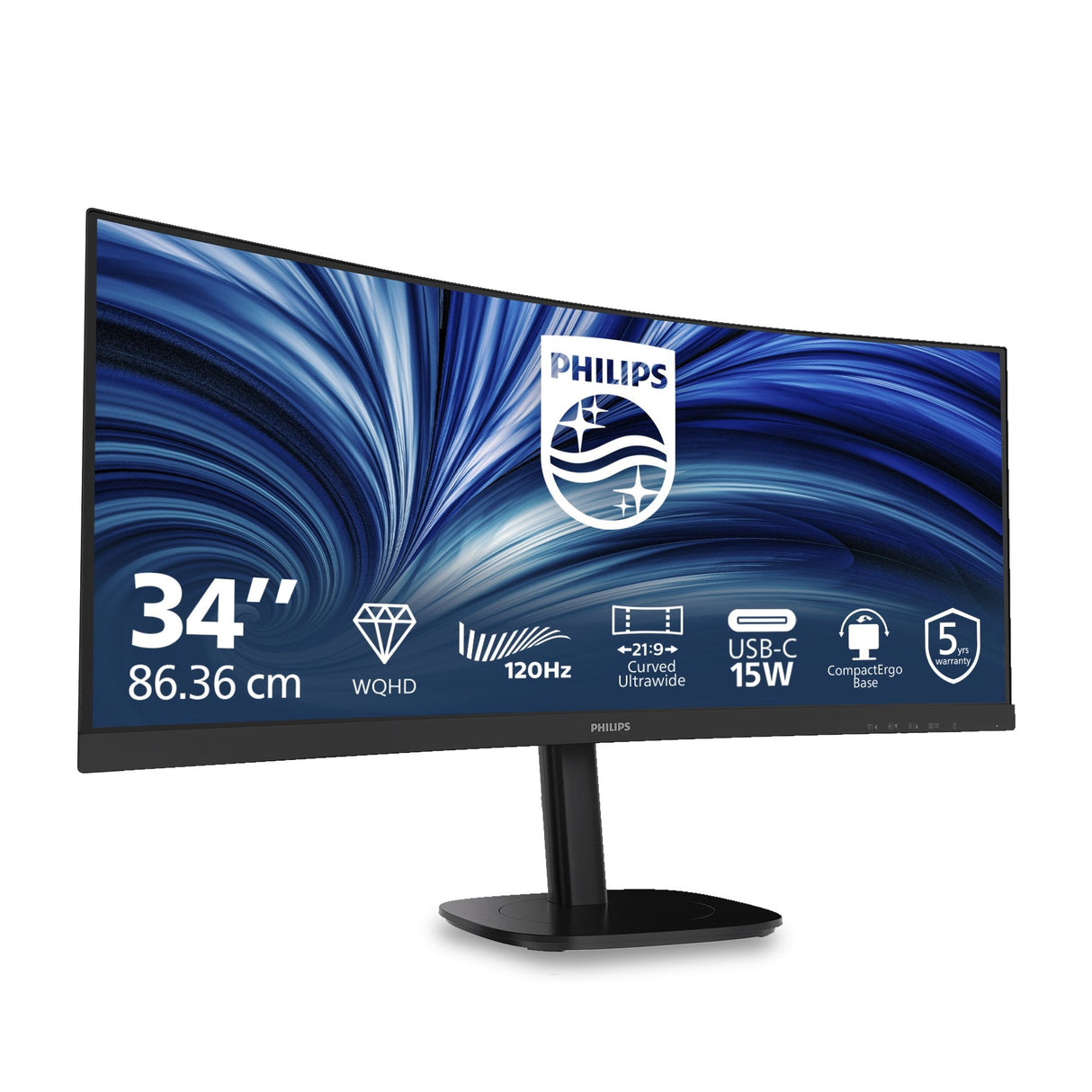 Philips Tft 34b2n3500c 00 86.5cm Va 34'' 3440x1440 Dp 2xhdmi Usb-Hub