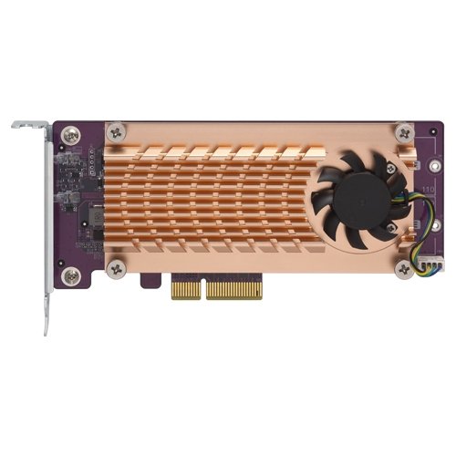 Qnap Accesorio Dual M.2 22110/2280 Pcie Ssd Expansion Card Q Qnap Expansion Card (Pcie Gen2 X4), Pcie, M.2,Nvme, Cobre