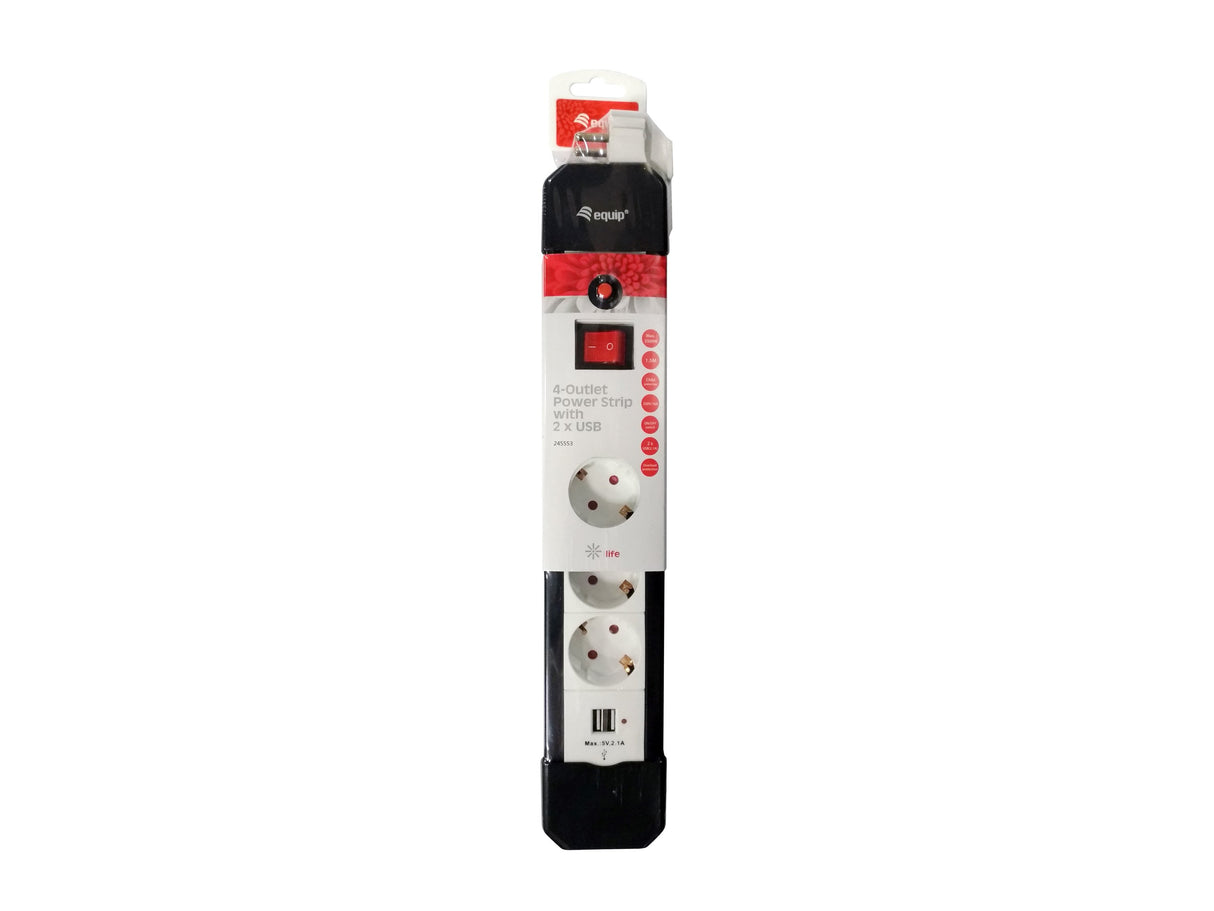 EAN 4015867222058 - Equip 245553 base múltiple 1,5 m 4 salidas AC Interior Negro, Blanco imagen 5