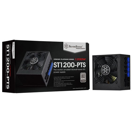 Fuente De Alimentación Silverstone Atx Psu Sst-St1200-Pts, 1200w 80 Plus Platinum, 120mm, Modular