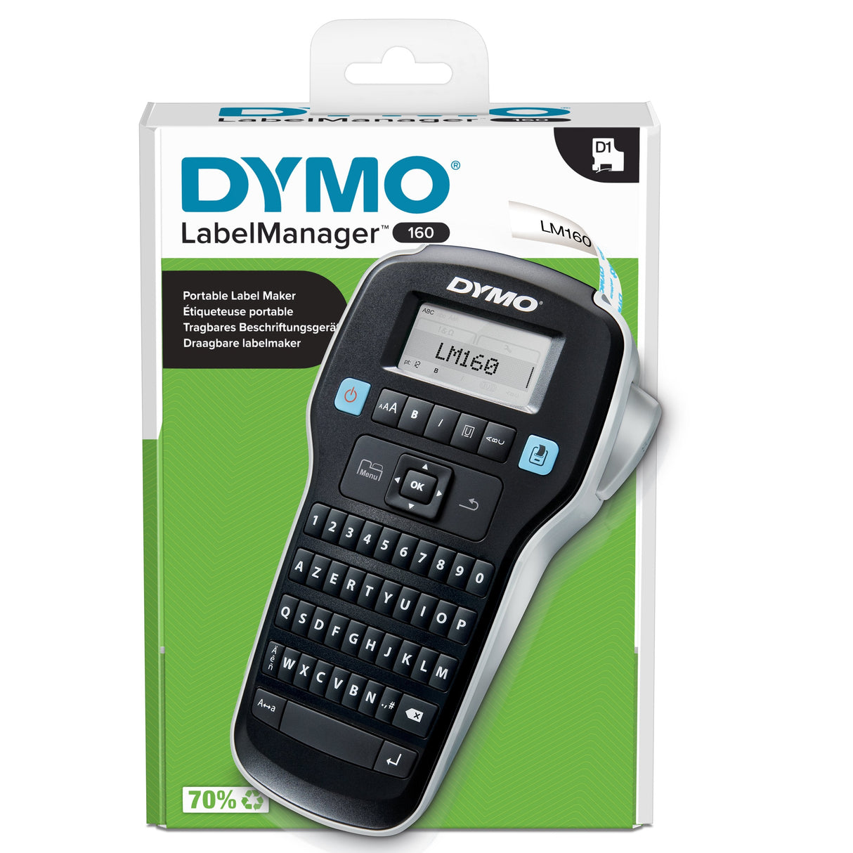 Dymo Labelmanager 160 6 9 12 Mm D1-Bänder Azerty
