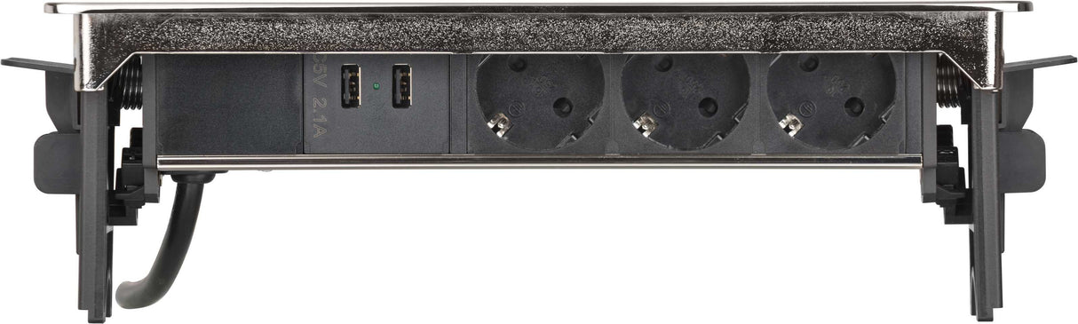 EAN 4007123656660 - Brennenstuhl 1396200113 base múltiple 2 m 3 salidas AC Interior Negro, Acero inoxidable imagen 7