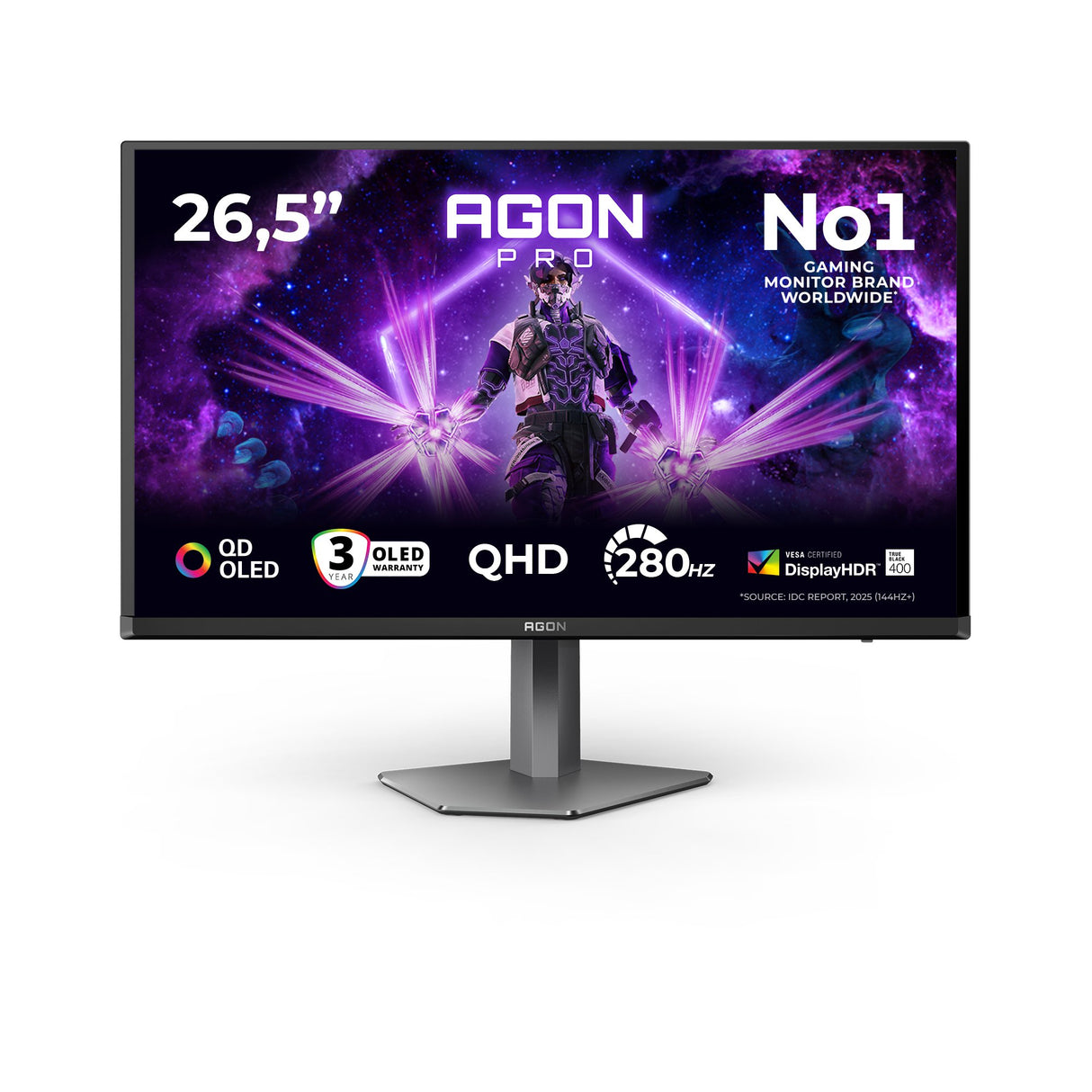EAN 4038986182478 - AOC AGON PRO AG276QZD2 pantalla para PC 67,3 cm (26.5") 2560 x 1440 Pixeles Quad HD QD-OLED Negro, Gris imagen 1
