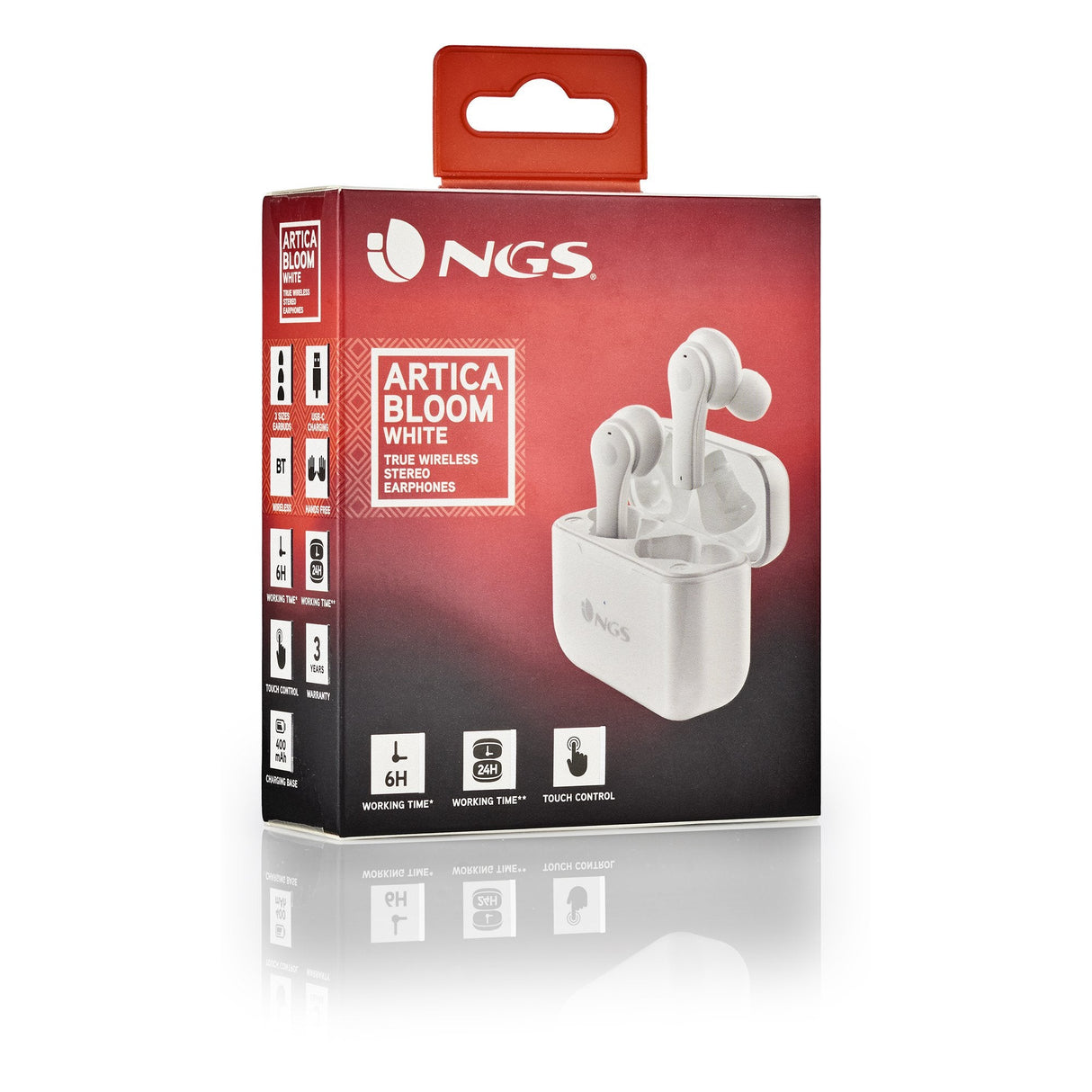 EAN 8435430620030 - NGS ARTICA BLOOM Auriculares Inalámbrico Dentro de oído Llamadas/Música USB Tipo C Bluetooth Blanco imagen 9