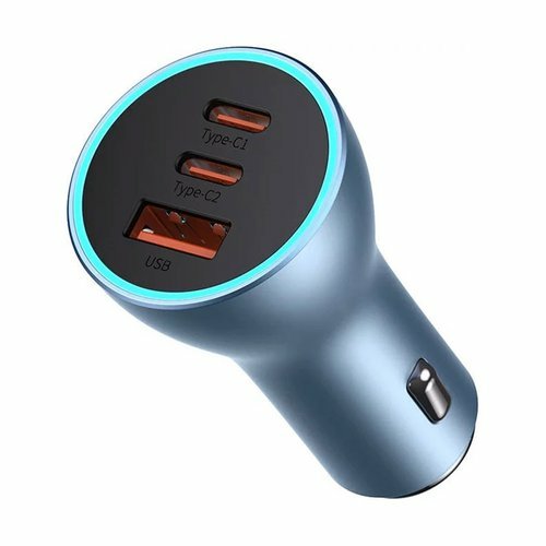 Baseus Car Charger Golden Contactor Pro C+C+U 65w Blue (Cgjp010003)