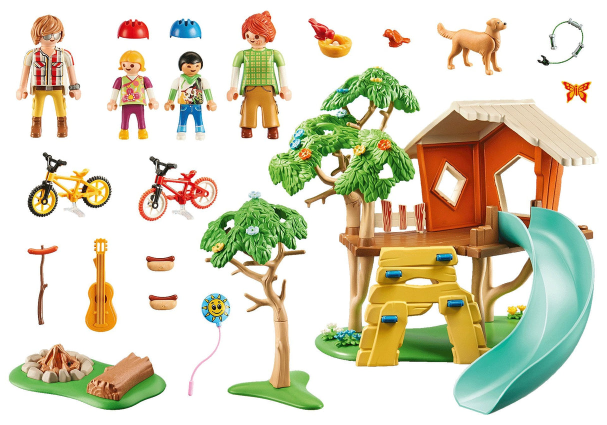 Klocki Zestaw Z Figurkami Family Fun 71001 Domek Na Drzewie Ze Zjezdzalnia