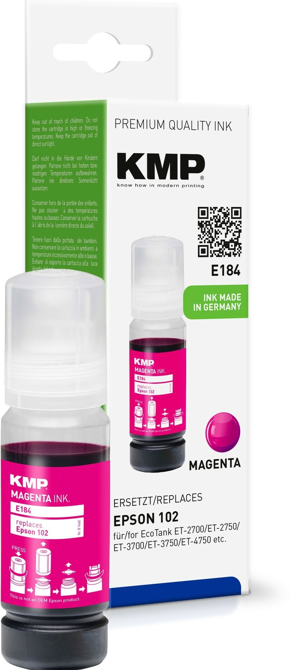 Kmp Tinta Ecotank T03r3 6000 S. Magenta Remanufactured